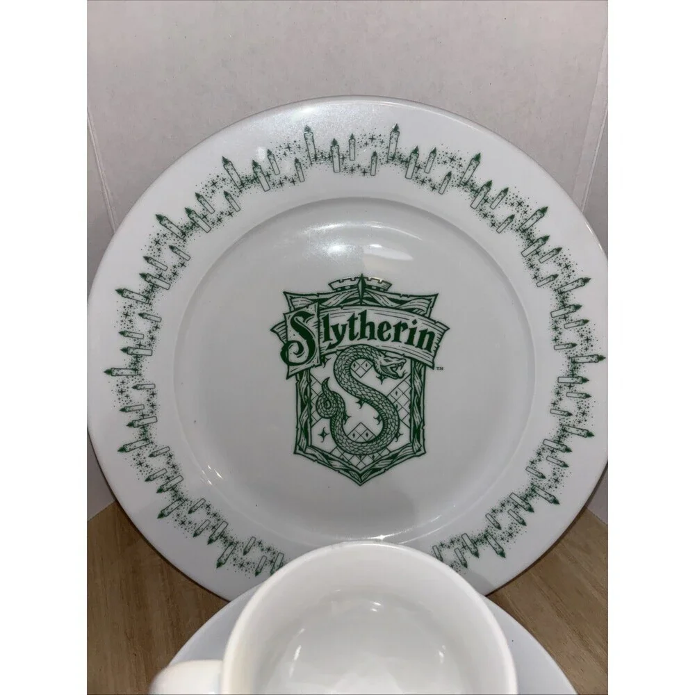 Discontinued Harry Potter Warner Brothers SLYTHERIN Bowl Plate Mug Set
